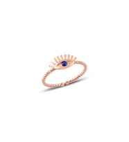 Gümüş ayarlamalı kirpik modeli yüzük SGTL9945SAFİR (Rose)