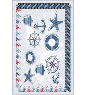Eliana Home Baskılı, Yıkanabilir Kaymaz Taban Çocuk Halısı LNA4052-SD1176 100x150 cm (Mavi)