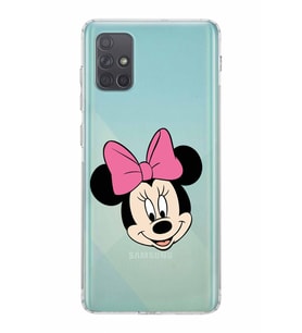 Samsung Galaxy A71  Kamera Korumalı  Kapak Minnie Mouse Tasarımlı  Şeffaf Kılıf