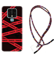 Tecno Camon 16 18P Pova Kılıf Boyun Asklı Rasta Silikon Danger 1372