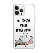 Iphone 12 Pro Uyumlu Halledicem Tasarımlı Şeffaf Telefon Kılıfı