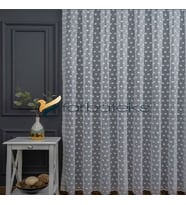 2Kat Pileli Puantiyeli Tül Noktalı Daire Desen Tül Perde