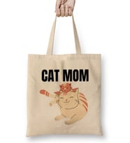 Cat Mom Gifts CAT MOM Bez Çanta Uzun Saplı
