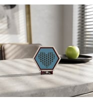 Sevgi Dolu Kalp İkonlu Modern Masaüstü Aksesuarı Yaşam Alanlarınıza Neşe ve Huzur Katan Estetik Bir Dekoratif Obje 10x10 cm, Gök Mavi