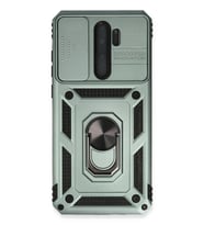 Durukar® Redmi Note 8 Pro Kılıf Pars Lens Yüzüklü Silikon - Yeşil