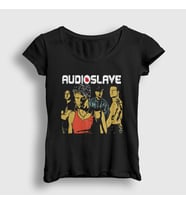 Presmono Kadın Siyah Band Rock Audioslave T-Shirt 541729tt