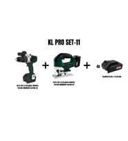 KLPro Set-11 (ŞARJLI DARBELİ MATKAP KÖMÜRSÜZ+ ŞARJLI DEKUPAJ TESTERE KÖMÜRSÜZ)
