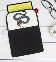 BK Gift Yılan Tasarımlı Taşınabilir Koruyucu Tablet Kılıfı & Organizer Çanta - Siyah-1