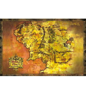 OF THE RINGS MAP MAXI POSTER