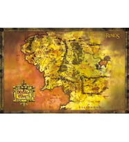 OF THE RINGS MAP MAXI POSTER