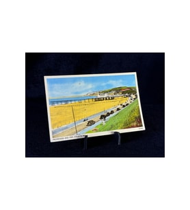 İngiltere Promenade & Pier, Colwyn Bay postcard (Marimex Ltd. No. CB.605) 1950 lekeli limited