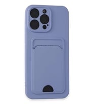 Newface Apple iPhone 14 Pro Max Kılıf Kelvin Kartvizitli Silikon - Lila