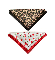 2 Li Saten Bandana Seti Saten Fular Saten Çanta Aksesuarı Özel Desen Bandana 45X50 Cm