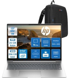 Hp Probook 4 G1I Intel® Core Ultra 7 255U Aı 24GB Ddr5 256GB SSD Intel® Grafik 16" Wuxga (1920 x 1200), IPS,300 Nits Freedos Taşınabilir Bilgisayar C9FY2ETF01+ZETTAÇANTA