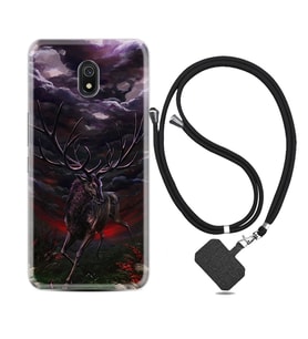 Xiaomi Redmi 8A 8 Pro 9C 9T 10C 11T Pro Kılıf Boyun Askılı Silikon Dark Deer 1786