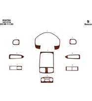Meriç® Mazda 323 FS Ön Torpido Kaplama Maun 9 Parça 1998-2000 (Maun)