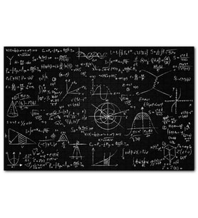 Cakapuzzle Karatahta Üzerinde Yazılı Matematik Denklemleri Puzzle Yapboz MDF (Ahşap) (120 Parça)
