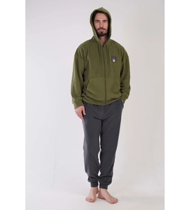 Giyim K304159 Polar Kapşonlu Düşük Omuz Erkek Pijama