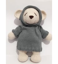 Şapkalı Ayı Boss Amigurumi Organik Oyuncak