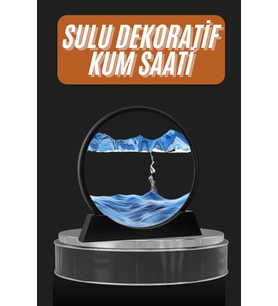 Dekoratif Sulu Kum Saati Ofis Masa Üstü Ev Yuvarlak Kum Saati