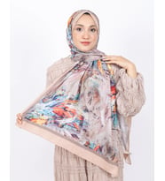 Luissa Bambu Kraş Şal Pastel Desen Bej
