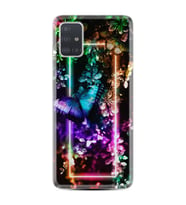 Samsung a71 A72 A73 A7 A9 2018 C7 C9 Kılıf Desenli Silikon Butterfly Neon 1684