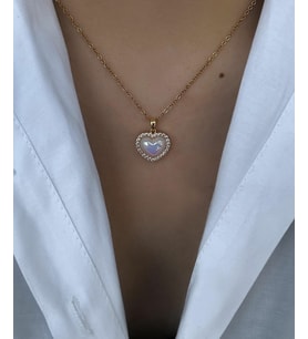 Swarovski Taşlı Sedefli Kalp Kolye, sevgililer günü çiçeği, sevgiliye çiçek, doğum günü çiçeği, yeni iş çiçeği, geçmiş olsun çiçeği, kız arkadaş çiçeği, anneye çiçek