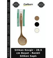 Özel Üretim Mutfak Süzgeç Pratik Ergonomik Silikon Kevgir - 28.5 cm Boyut - Renkli Silikon Saplı