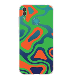 PrintiFy Huawei Y7 2019 Uyumlu Kamera Korumalı Renkli Desen Tasarımlı Şeffaf Silikon Kılıf
