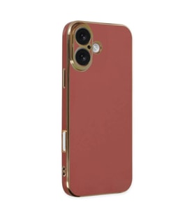 İphone 16 Kılıf Volet Silikon - Kırmızı