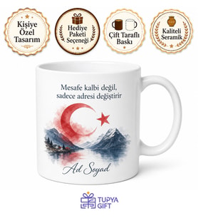 Norveç Gurbetçisi İçin Memleket Temalı Kupa Bardak Hediye Özel Tasarım