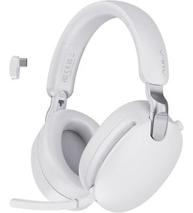 A500 Hybrid ANC 2.4GHz Kablosuz ve Bluetooth 5.4 AUX Mikrofonlu Kulak üstü Kulaklık Beyaz