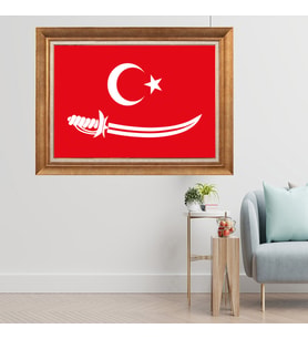 Altın Varaklı Çerçeveli Paspartulu  Tablo fty113 (Gold)