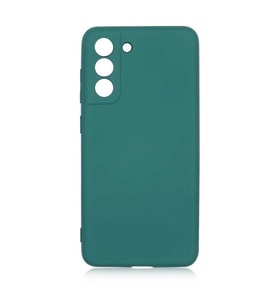 Samsung Galaxy S21 FE Kılıf Orj Lansman Serisi Pürüzsüz Esnek Kadife İç Kısım (Koyu Yeşil)