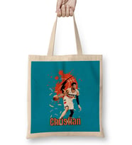 Christian Wood Vintage Art - Legend Basketball Gift Bez Çanta Uzun Saplı