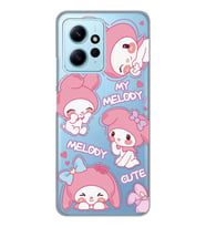 Redmi Note 12 4G Uyumlu Melody Kuromi Desenli Şeffaf Telefon Kılıfı