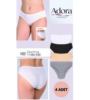 Özel Beden Serisi 4 Renk Kadın Külot Battal Boy 4XXL-5XXL (Beyaz)