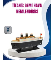 Dekoratif Gemi Modeli 7 Renk Işıklı Hava Nemlendirici ve Oda Kokusu Difüzörü
