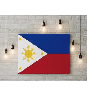 Filipinler Bayrağı Kanvas Tablo 40x55cm Dekoratif Tablo