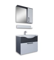 Teta Home Eko 65 Cm Mdf Banyo Dolabı Seti (Antrasit)