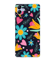 PrintiFy Samsung Galaxy A04e ile Uyumlu 1mm Slim Fit Retro Colors 1 Baskılı Şeffaf  Kılıf