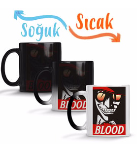 Blood Sihirli Kupa Bardak Porselen