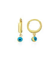 Barika Jewelry Kadın Nazarlıklı Altın Halka Küpe