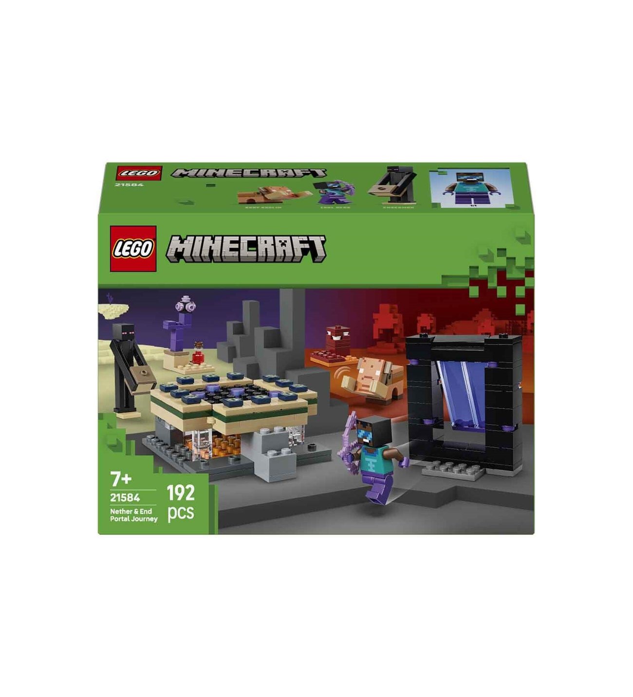 Lego Minecraft Nether ve End Geçidi Yolculuğu 21584 (192 Parça)