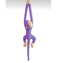 Milja Peluş Maymun, 70 Cm, Elleri Yapışabilen (Mor)