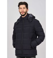 By Serco Erkek Cep Detaylı Kapüşonlu Mont 0622620 Siyah (Lacivert)