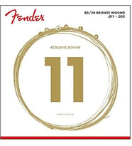 Fender 0730070405 80/20 Bronze Ball End Akustik Gitar Teli (11-52) 70CL Custom Light Set Parlak Akustik Ton ve Uzun Ömürlü Bronz Sarım