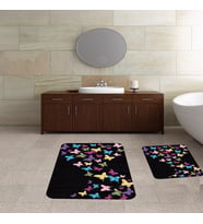 Banyo Halısı Ikili Klozet Takımı Kaymaz Tabanlı Banyo Paspas Takımı (Karışık)
