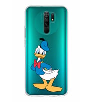 Xiaomi Redmi 9 Uyumlu Kapak Donald Duck Tasarımlı Şeffaf Silikon Kılıf
