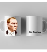 Gifttime Kişiye Özel Mustafa Kemal Atatürk Resimli Kupa Bardak